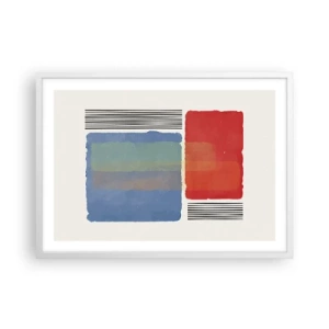 Affiche dans un cadre blanc - Poster - Esprit et lettre de la géométrie - 70x50 cm