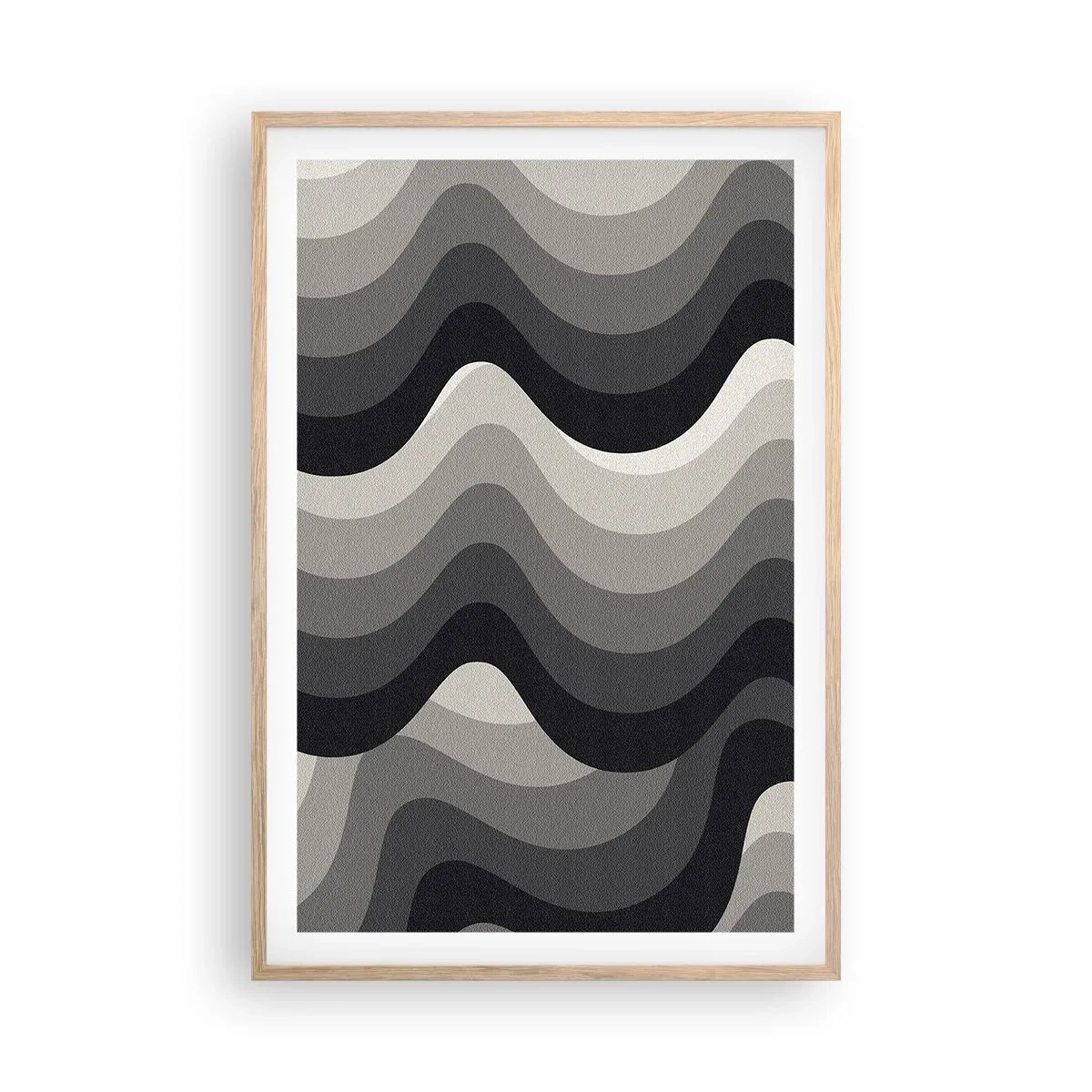 Affiche dans un chêne clair - Poster - Vague après vague - 61x91 cm