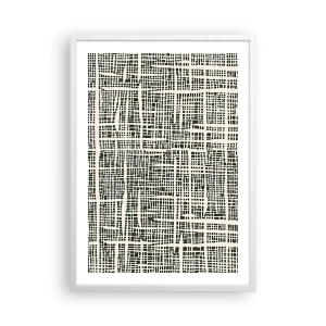 Affiche dans un cadre blanc - Poster - Composition tissée - 50x70 cm