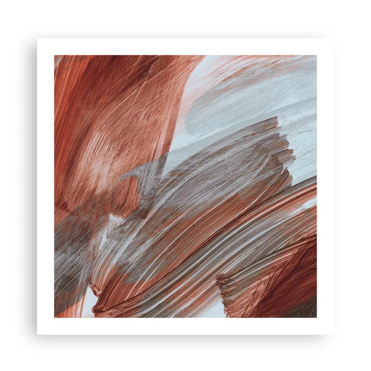 Affiche - Poster - Abstraction venteuse et automnale - 60x60 cm