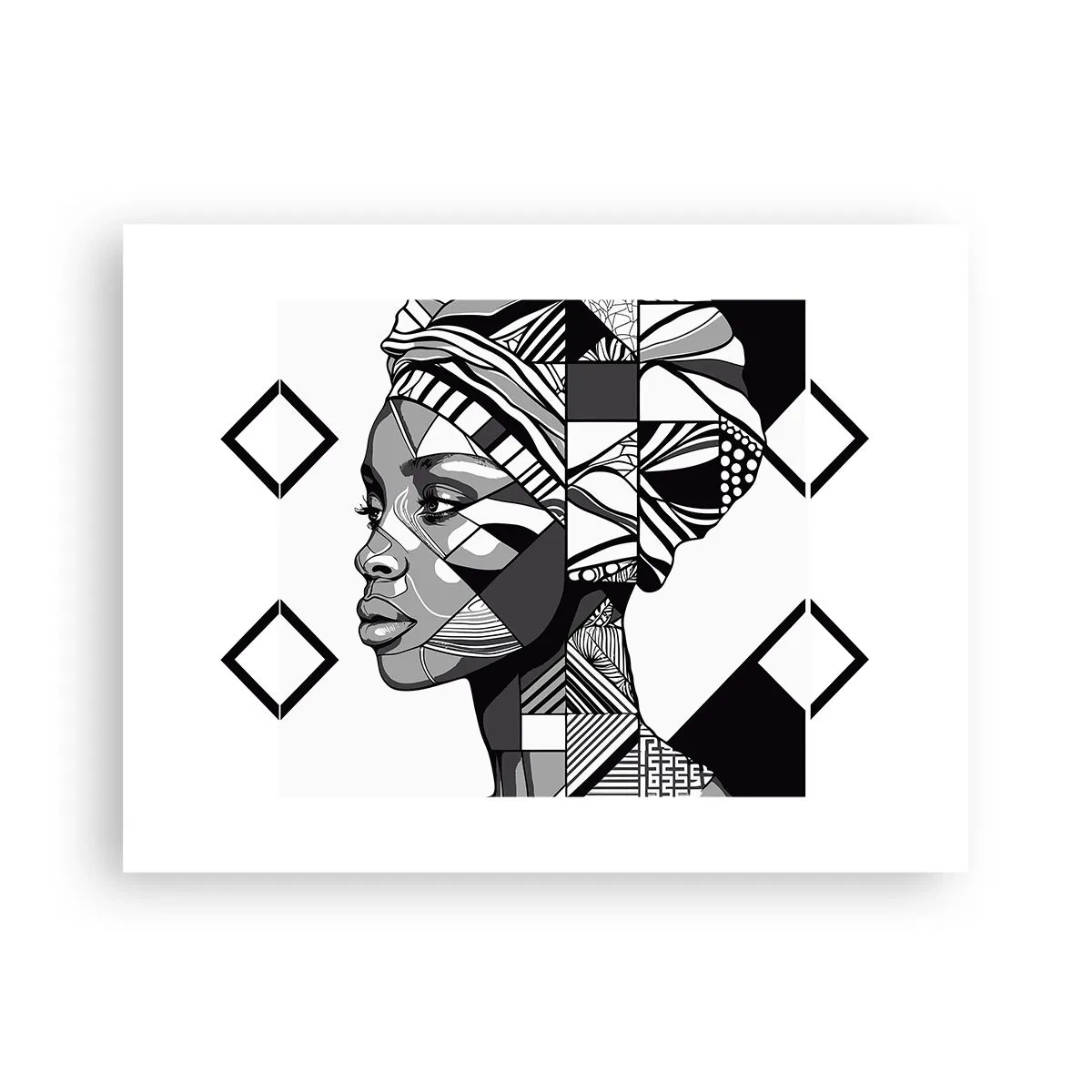 Affiche - Poster - Portrait ethnique - 40x30 cm