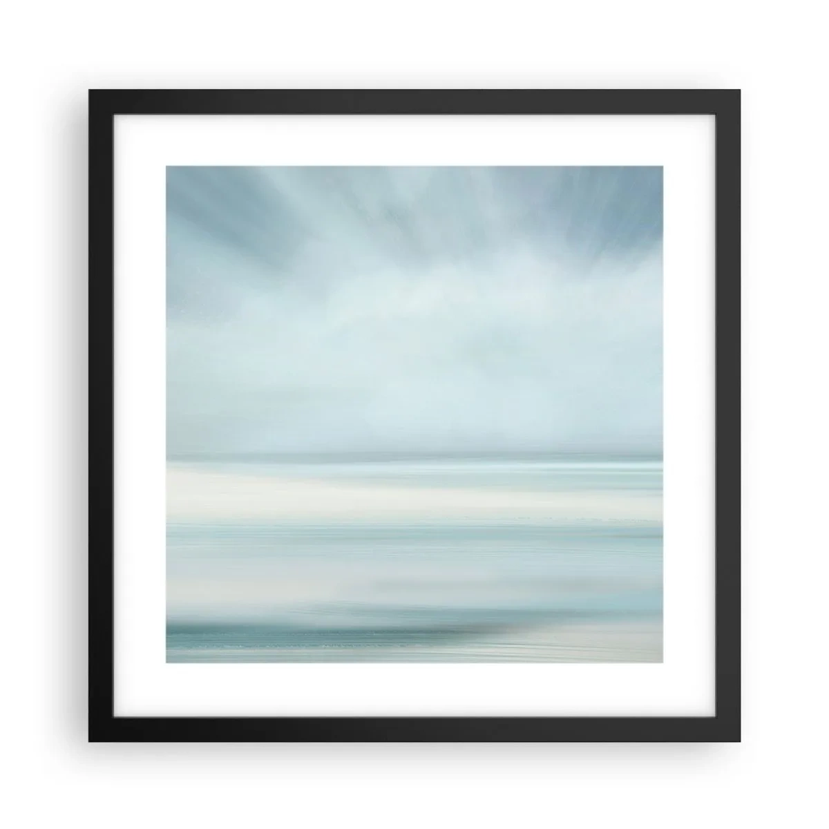 Affiche dans un cadre noir - Poster - Paix à l'horizon - 40x40 cm