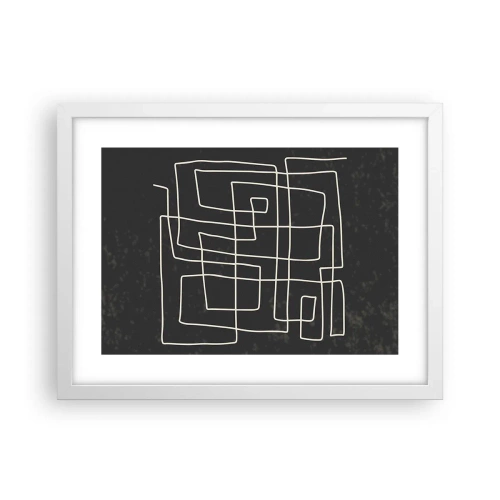 Affiche dans un cadre blanc - Poster - Pas aussi simple - 40x30 cm