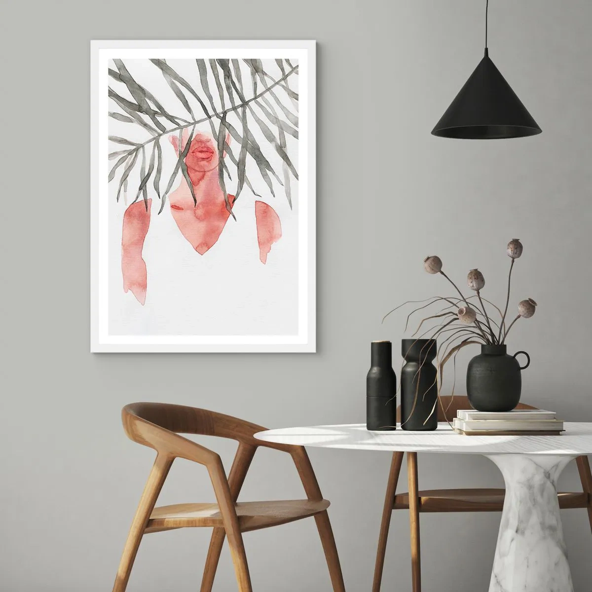 Affiche dans un cadre blanc - Poster - Dame des tropiques - 70x100 cm