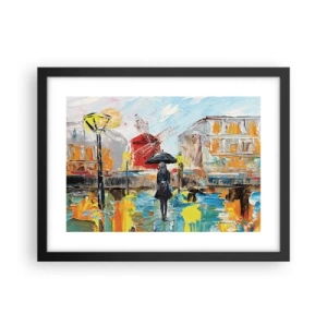 Affiche dans un cadre noir - Poster - Légende parisienne - 40x30 cm