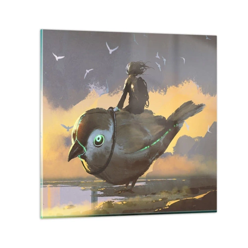 Impression sur verre - Image sur verre - Un arrêt sur un voyage fantastique - 30x30 cm