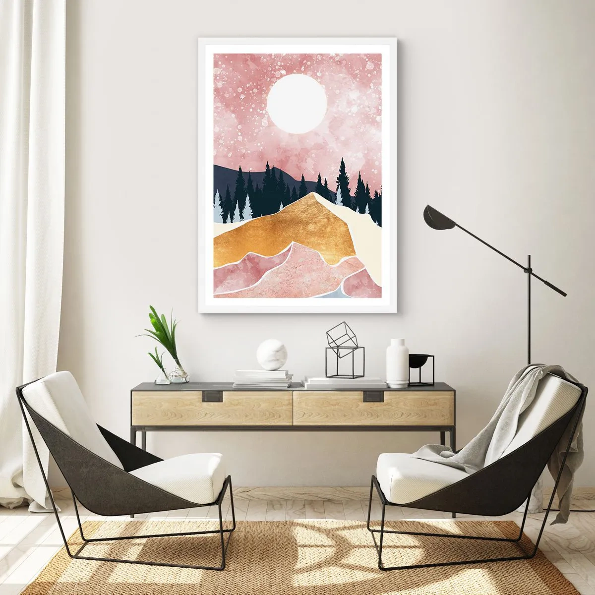 Affiche dans un cadre blanc - Poster - Gardien de la nuit - 30x40 cm