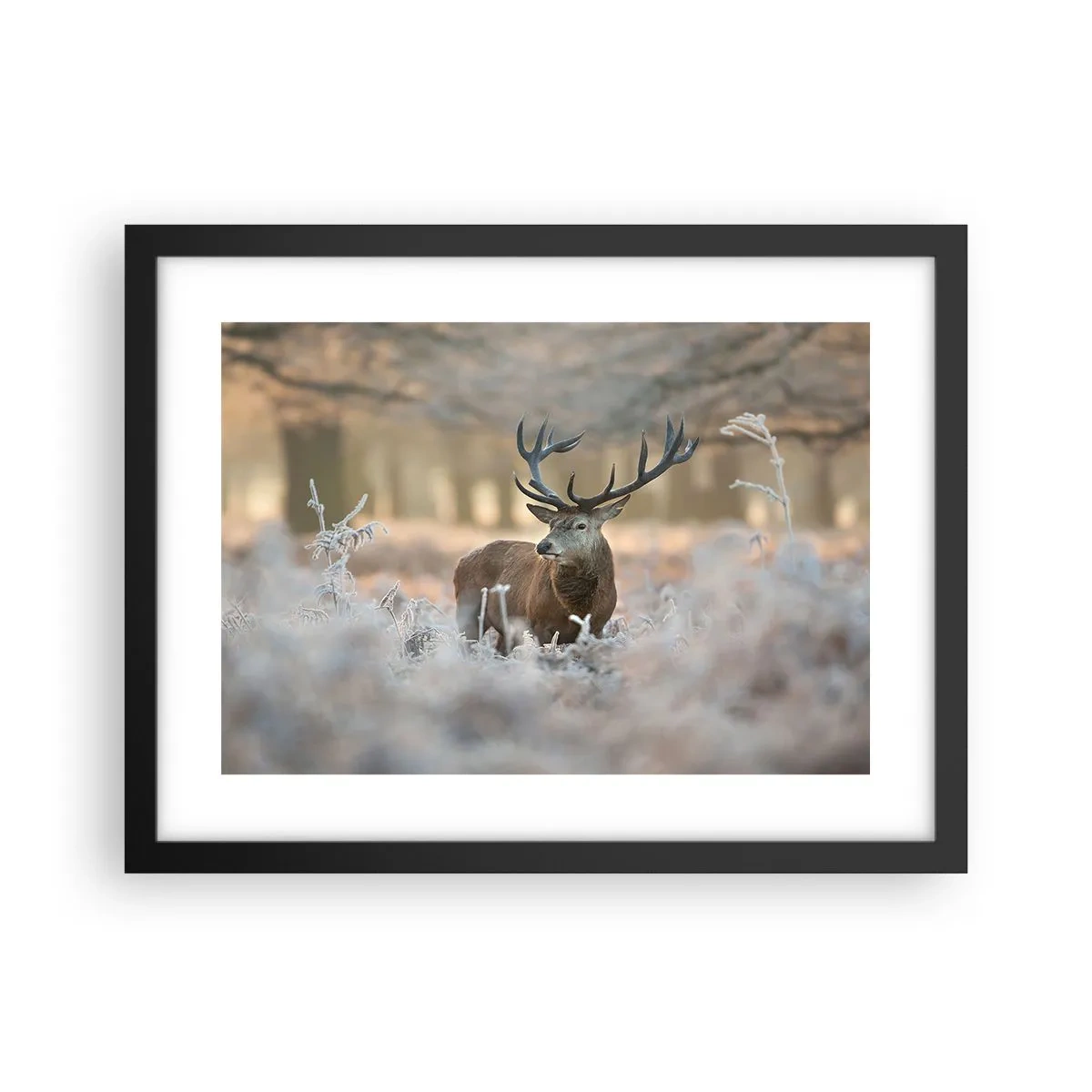 Affiche dans un cadre noir - Poster - Une matinée animée - 40x30 cm