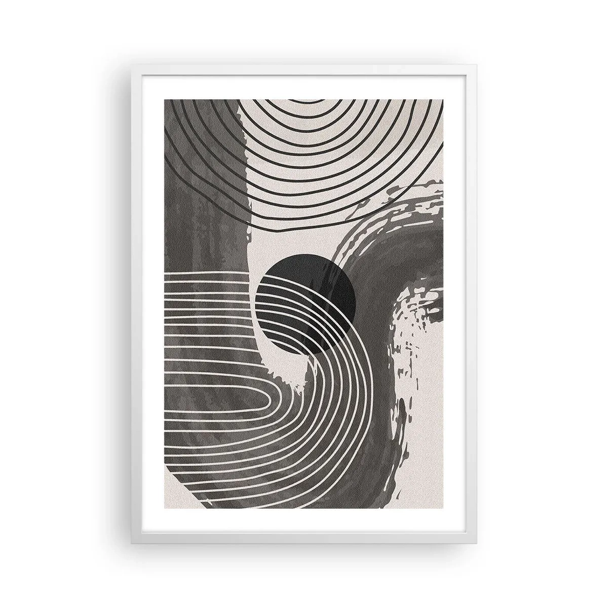 Affiche dans un cadre blanc - Poster - L'ovale gagne - 50x70 cm