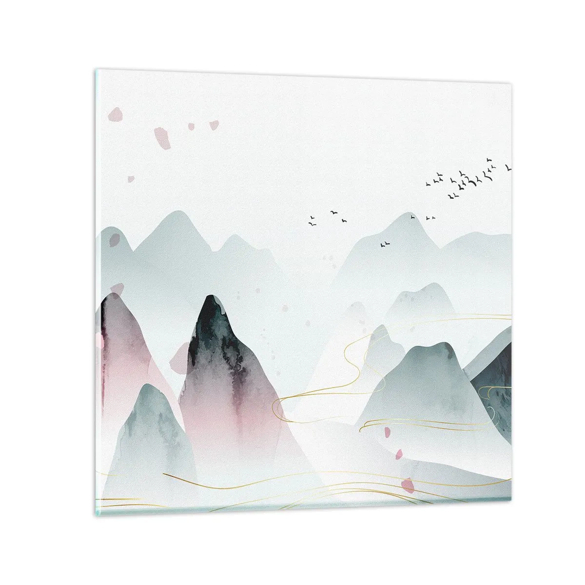 Impression sur verre - Image sur verre - Au-delà des sommets - 30x30 cm