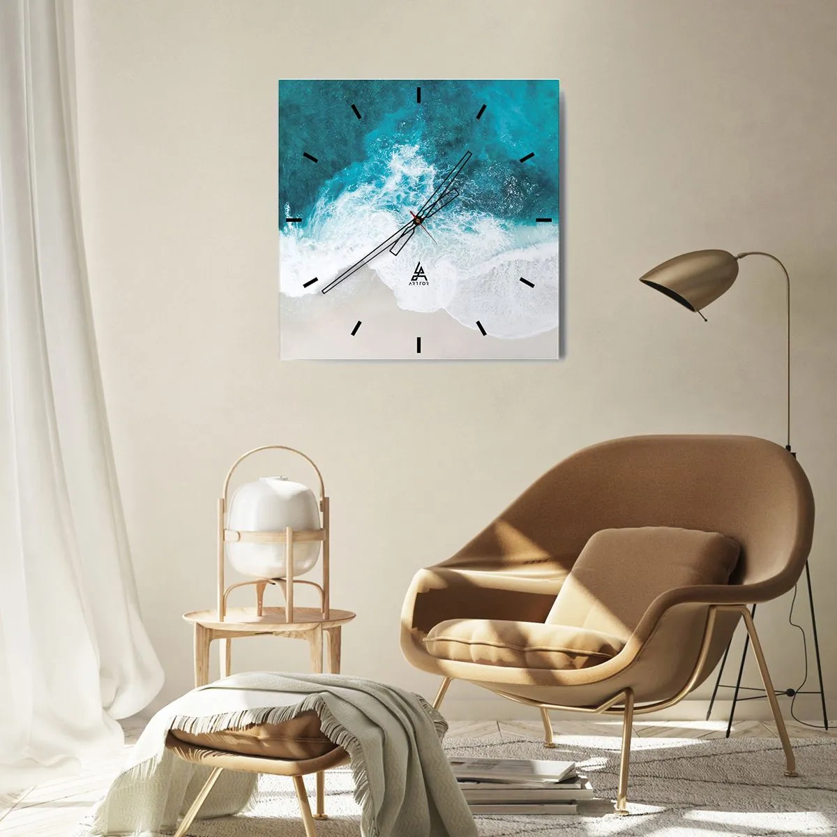 Horloge murale - Pendule murale - Caresse naturelle - 40x40 cm