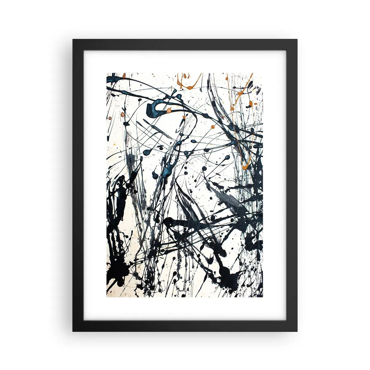 Affiche dans un cadre noir - Poster - Abstraction expressionniste - 30x40 cm