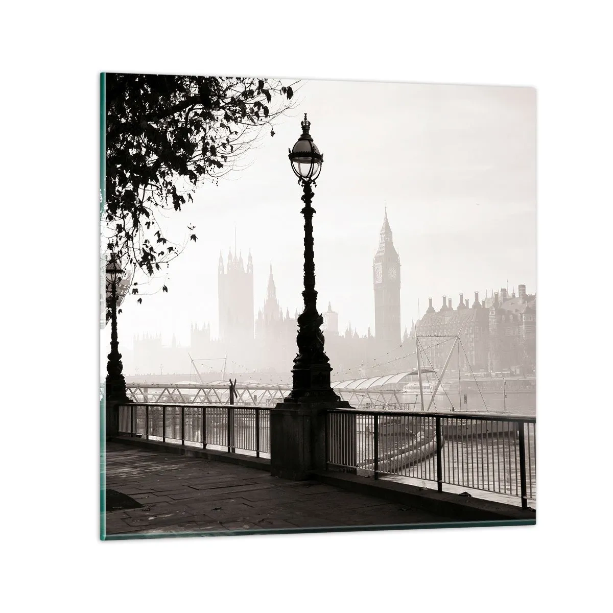 Impression sur verre - Image sur verre - Un matin londonien - 40x40 cm
