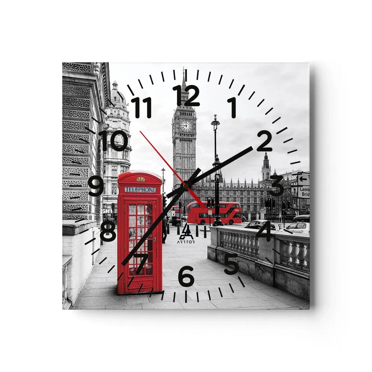 Horloge murale - Pendule murale - Sans aucun doute Londres - 30x30 cm