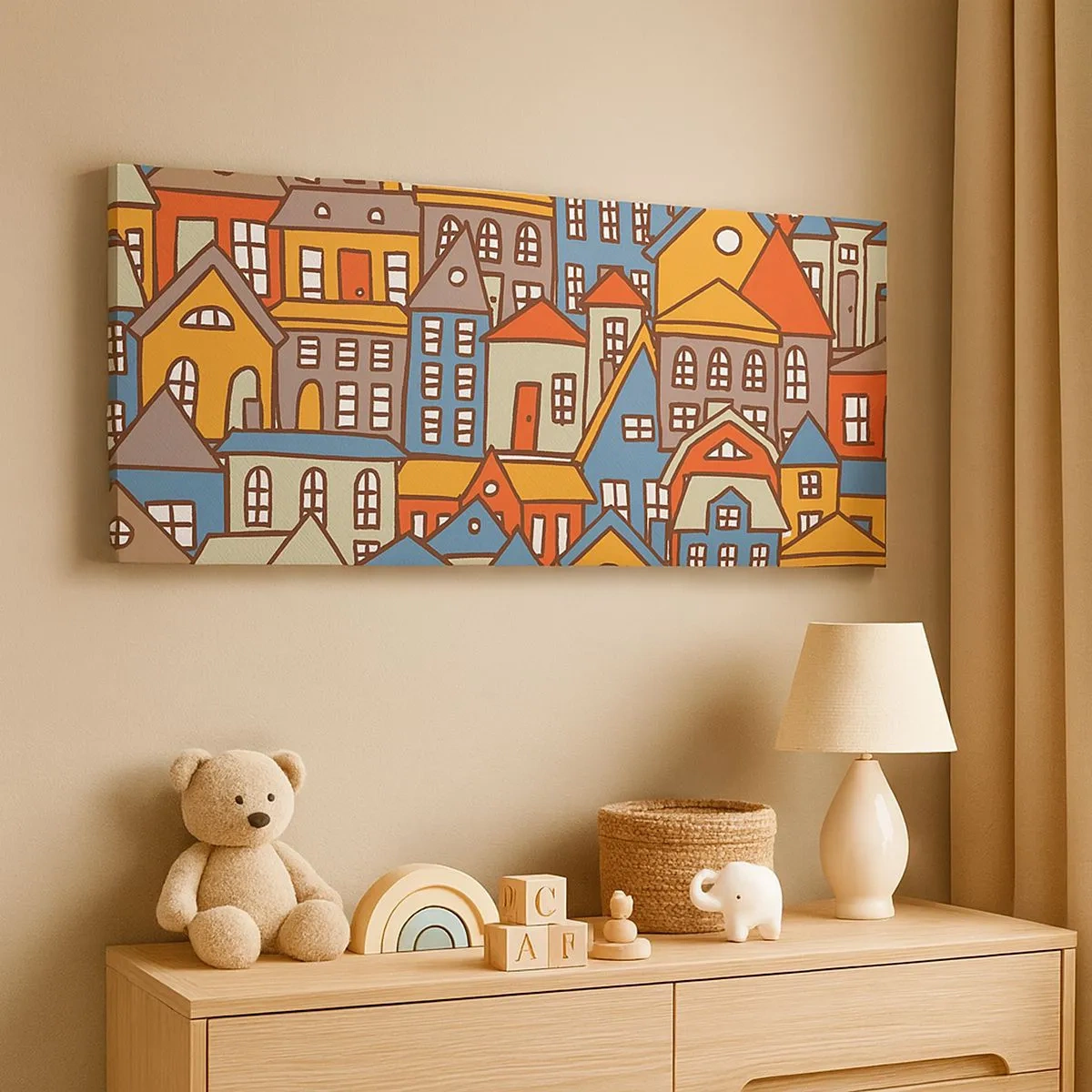 Impression sur toile - Image sur toile - Derrière la maison, une maison - 100x40 cm