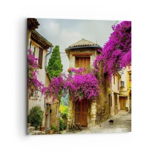 Impression sur toile - Image sur toile - Sous un dais fleuri - 70x70 cm