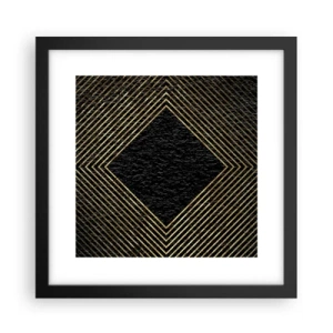 Affiche dans un cadre noir - Poster - Géométrie dans un style glamour - 30x30 cm