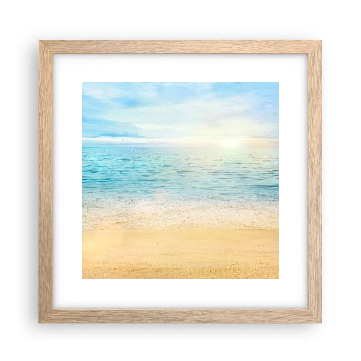 Affiche dans un chêne clair - Poster - Le grand bleu - 30x30 cm