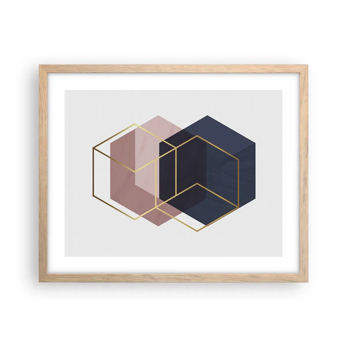 Affiche dans un chêne clair - Poster - Le pouvoir de la simplicité - 50x40 cm