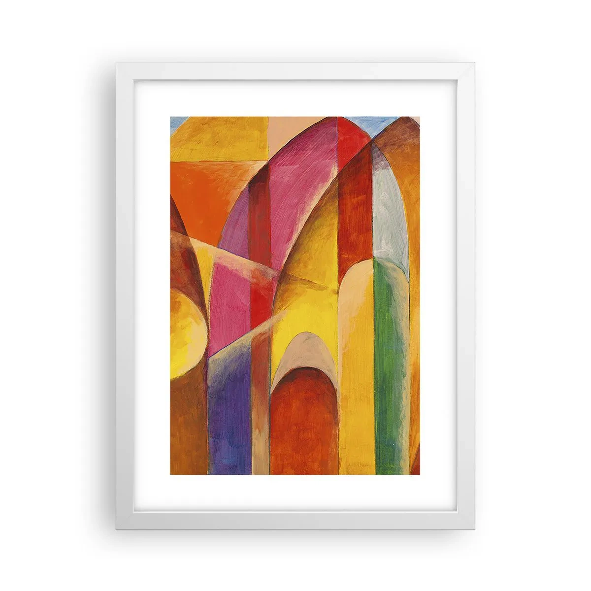Affiche dans un cadre blanc - Poster - Cathédrale du soleil - 30x40 cm