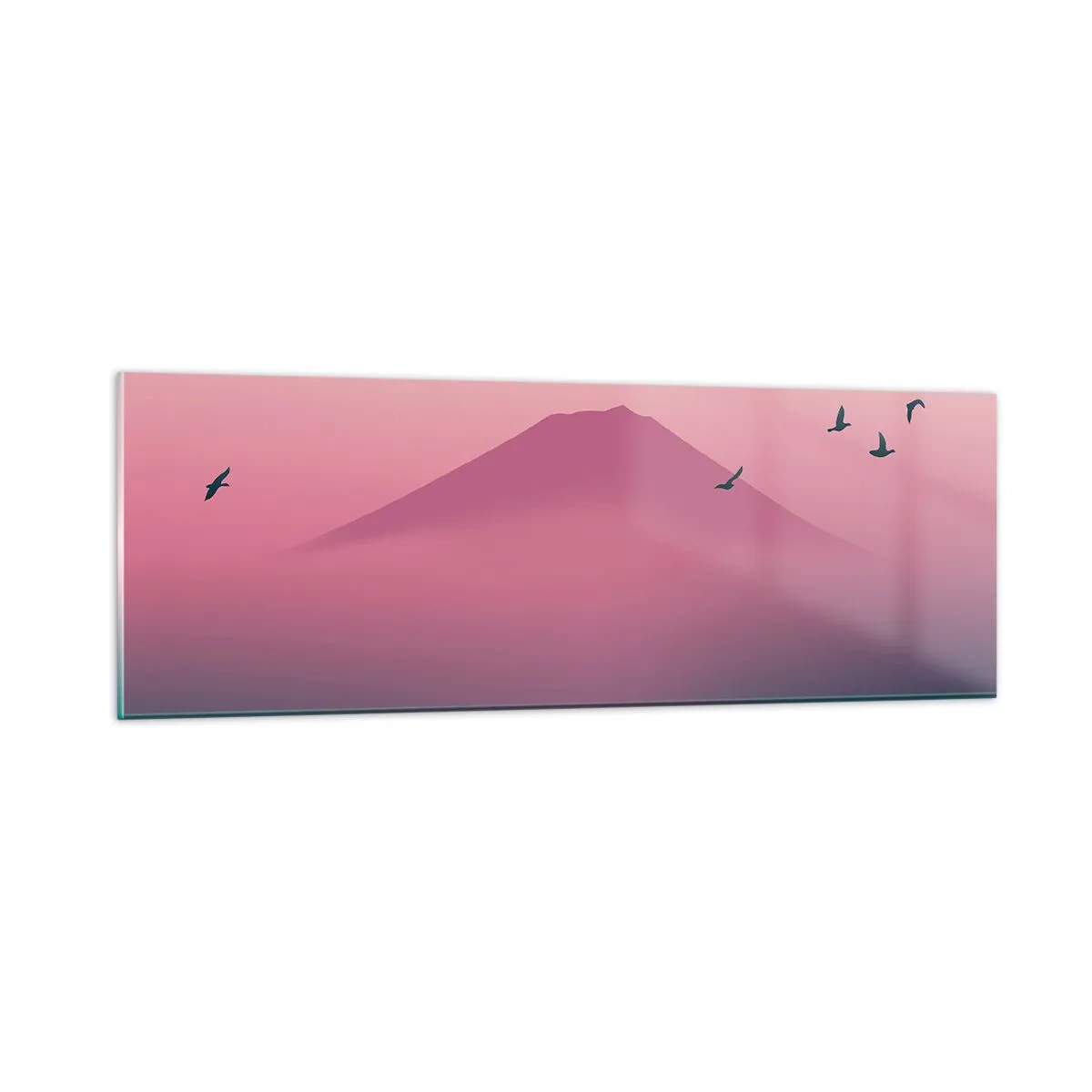 Impression sur verre - Image sur verre - Des pèlerins au dessus des nuages - 90x30 cm