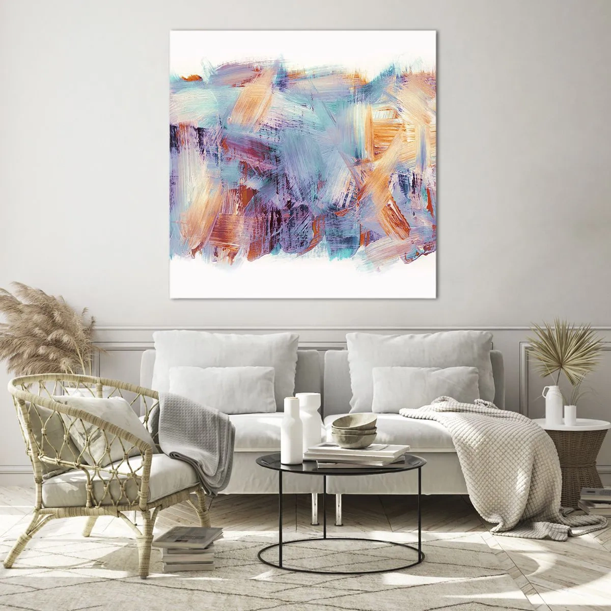 Impression sur verre - Image sur verre - Un désordre coloré - 70x70 cm