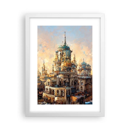 Affiche dans un cadre blanc - Poster - Ville des villes - 30x40 cm
