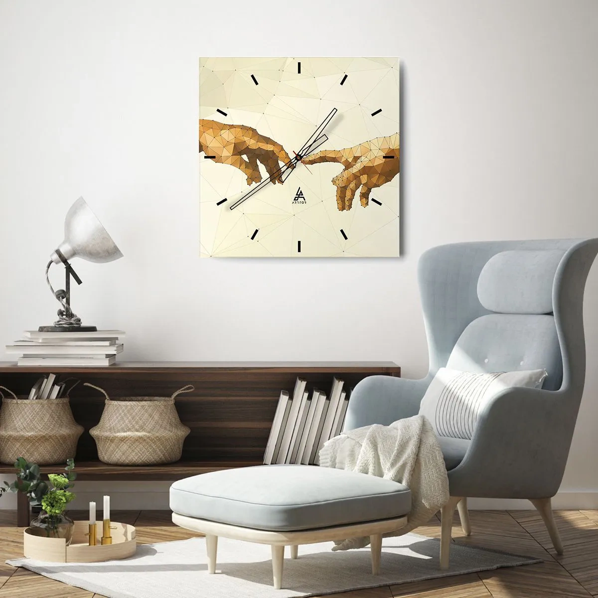 Horloge murale - Pendule murale - Géométrie divine - 40x40 cm