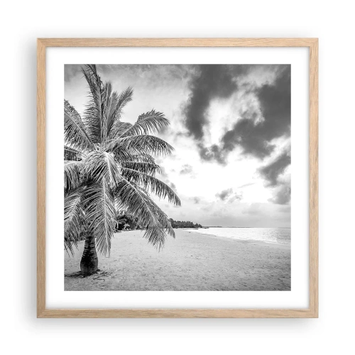 Affiche dans un chêne clair - Poster - Quand tu aspires à la solitude - 50x50 cm