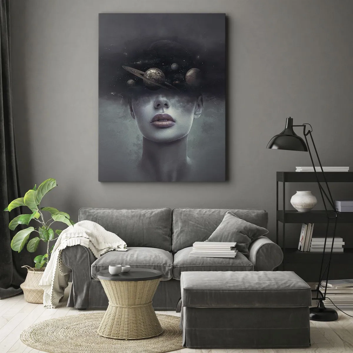 Impression sur toile - Image sur toile - Et les planètes deviennent folles... - 55x100 cm