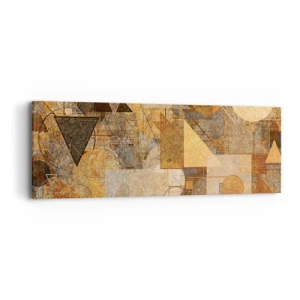 Impression sur toile - Image sur toile - Étude cubique de marron - 90x30 cm
