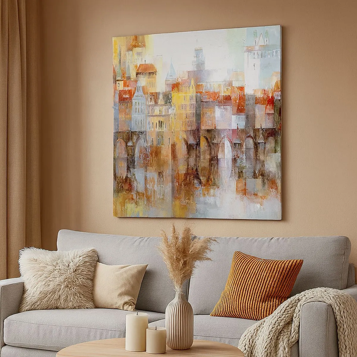 Impression sur toile - Image sur toile - C'est aussi beau sous le pont - 30x30 cm