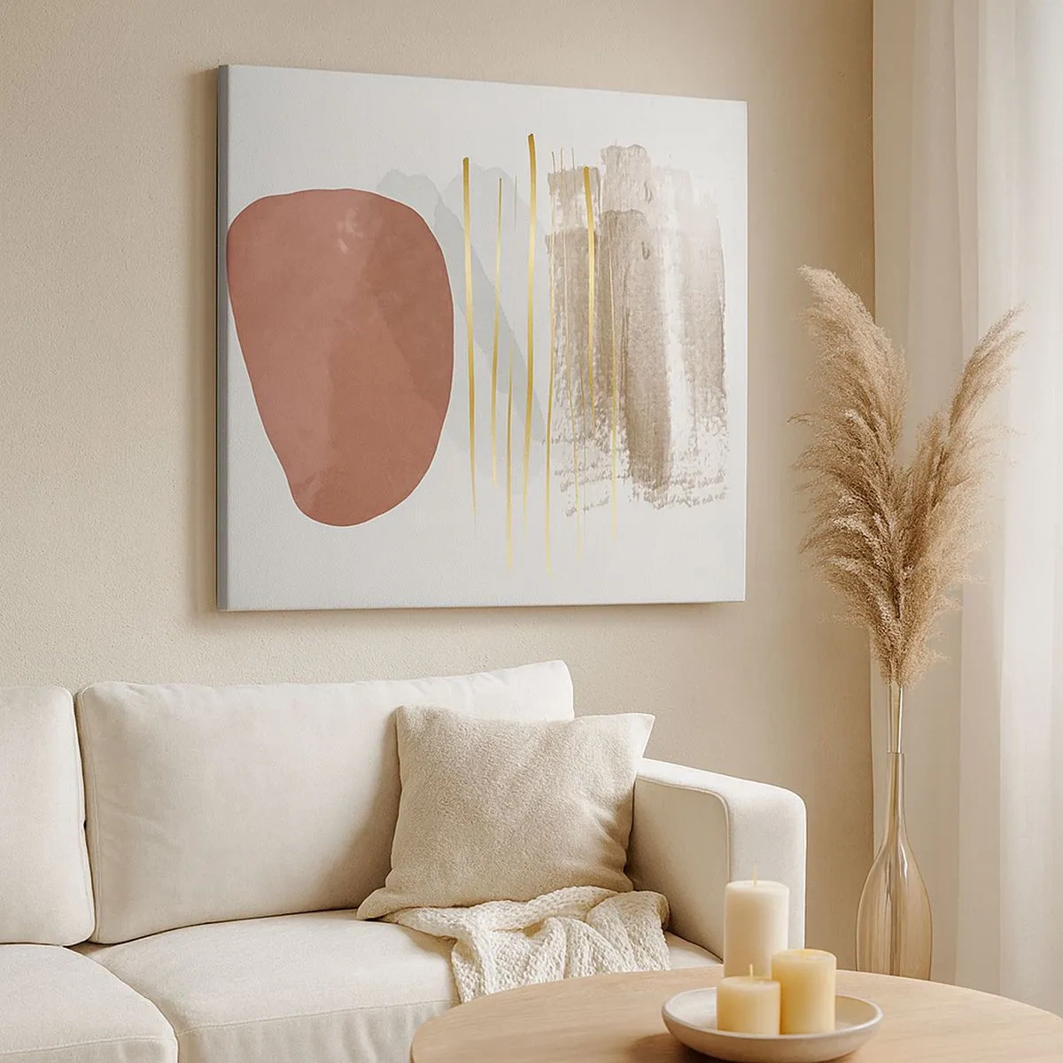 Impression sur toile - Image sur toile - Colonnade abstraite - 30x30 cm