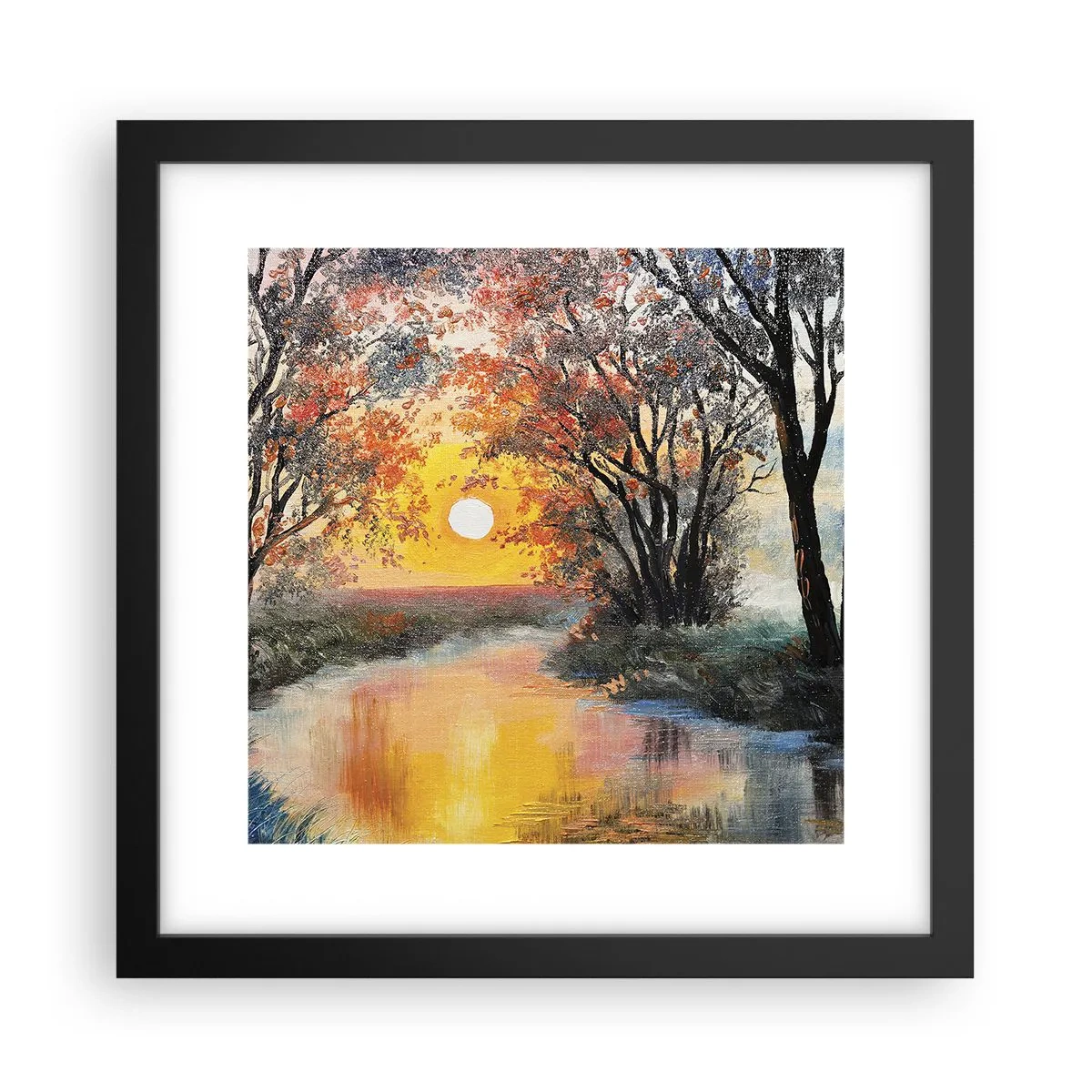 Affiche dans un cadre noir - Poster - Climats de printemps - 30x30 cm