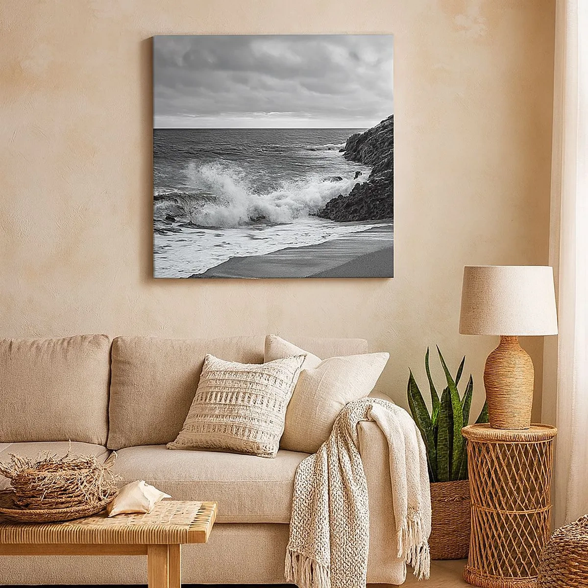 Impression sur toile - Image sur toile - Dans les flots de lumière - 30x30 cm