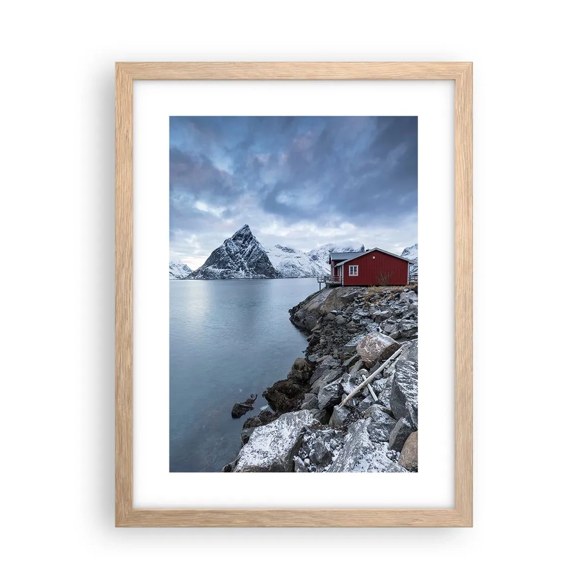 Affiche dans un chêne clair - Poster - Retraite scandinave - 30x40 cm