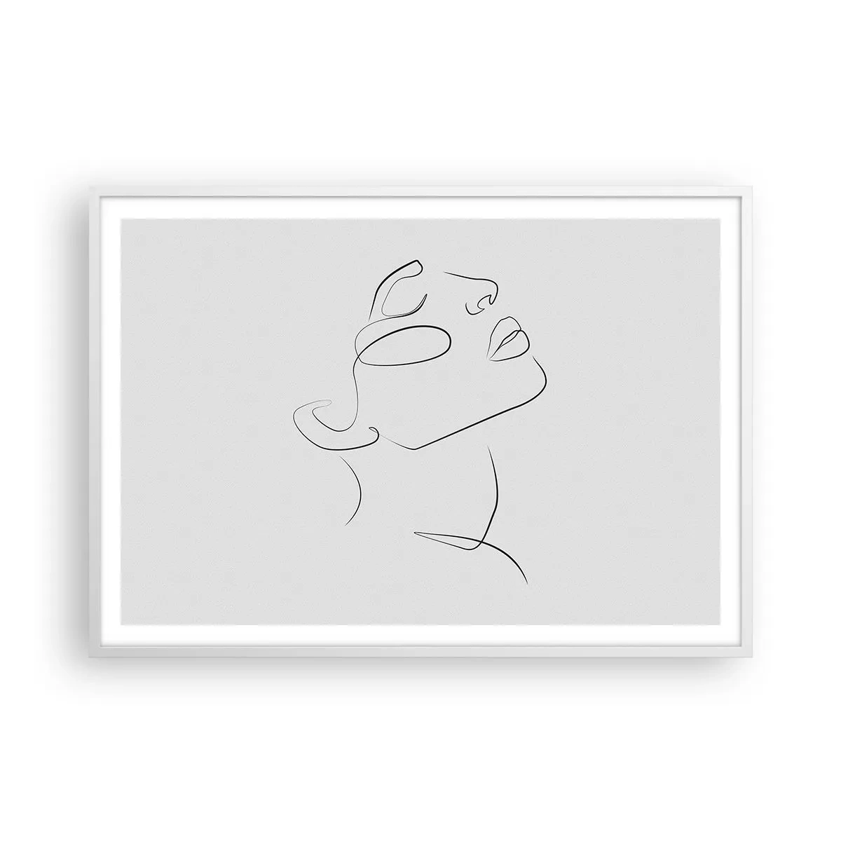 Affiche dans un cadre blanc - Poster - Méandre du rêve - 100x70 cm
