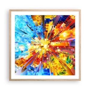 Affiche dans un chêne clair - Poster - In medias res - 60x60 cm