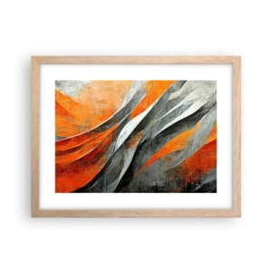 Affiche dans un chêne clair - Poster - Chaleur et froid - 40x30 cm