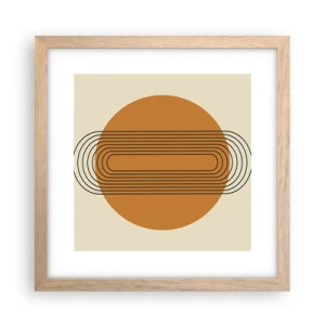 Affiche dans un chêne clair - Poster - Plan idéal - 30x30 cm