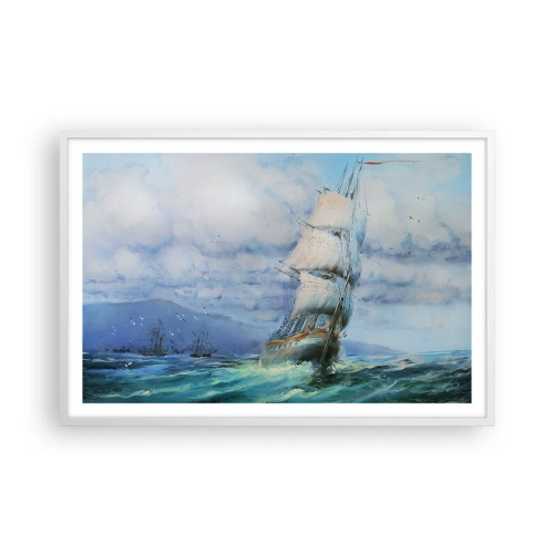 Affiche dans un cadre blanc - Poster - Vents favorables - 91x61 cm