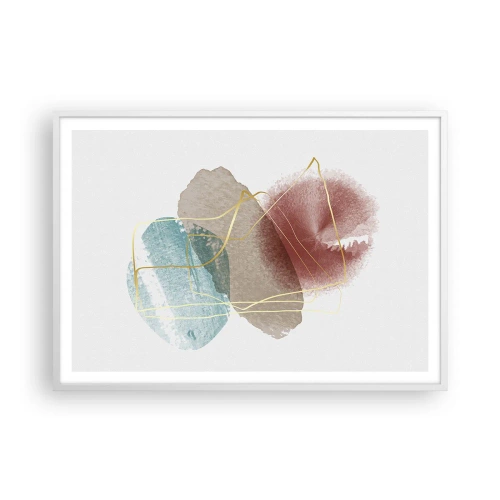 Affiche dans un cadre blanc - Poster - Coraux de l'espace - 100x70 cm