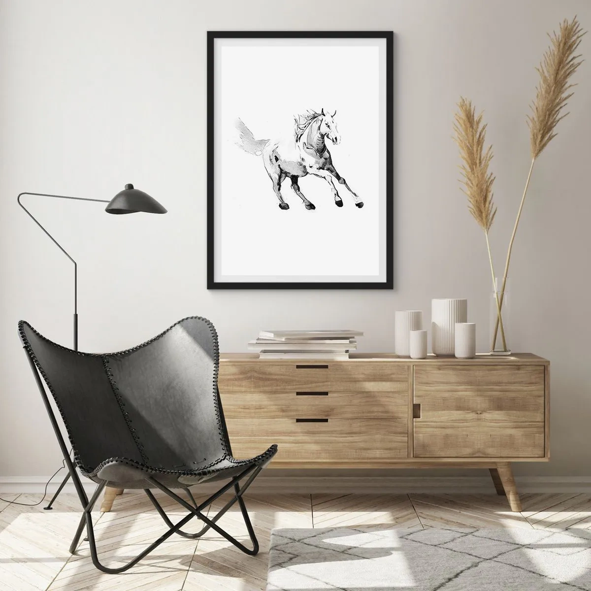 Affiche dans un cadre noir - Poster - Âme indomptée - 70x100 cm