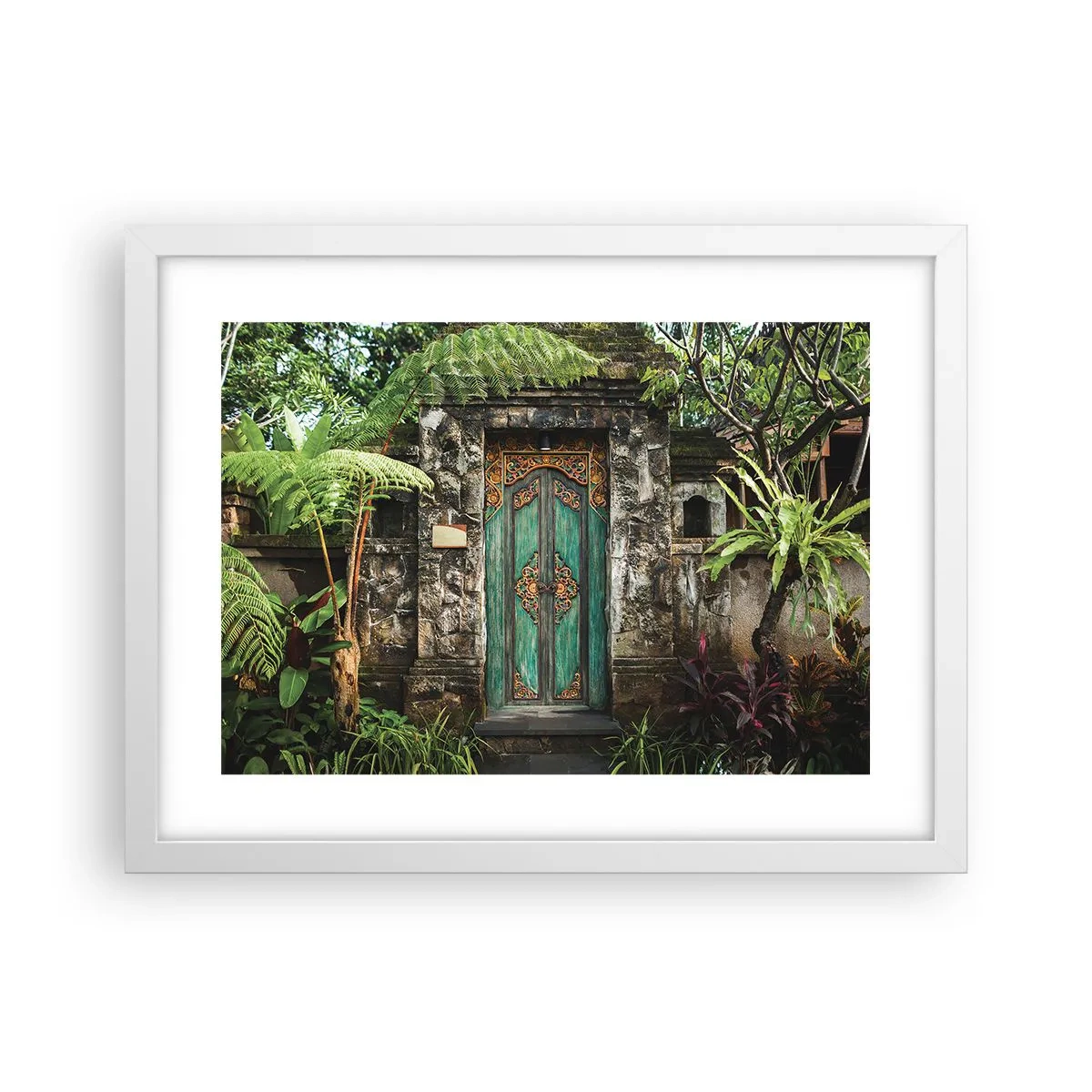 Affiche dans un cadre blanc - Poster - Porte vers un monde exotique - 40x30 cm
