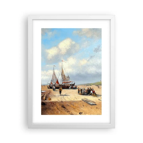 Affiche dans un cadre blanc - Poster - Après une capture réussie - 30x40 cm