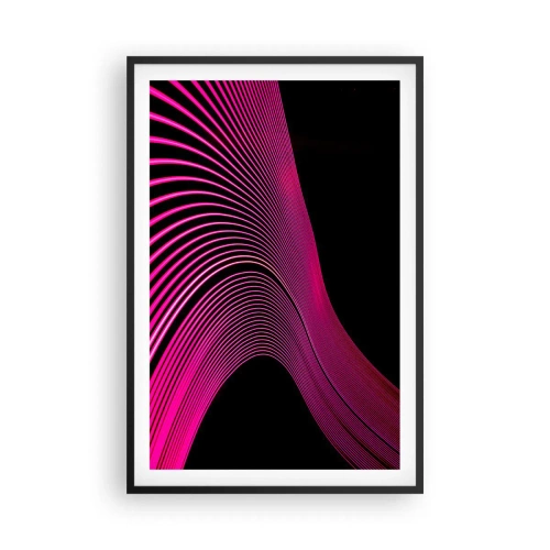 Affiche dans un cadre noir - Poster - Avenue de lumière - 61x91 cm