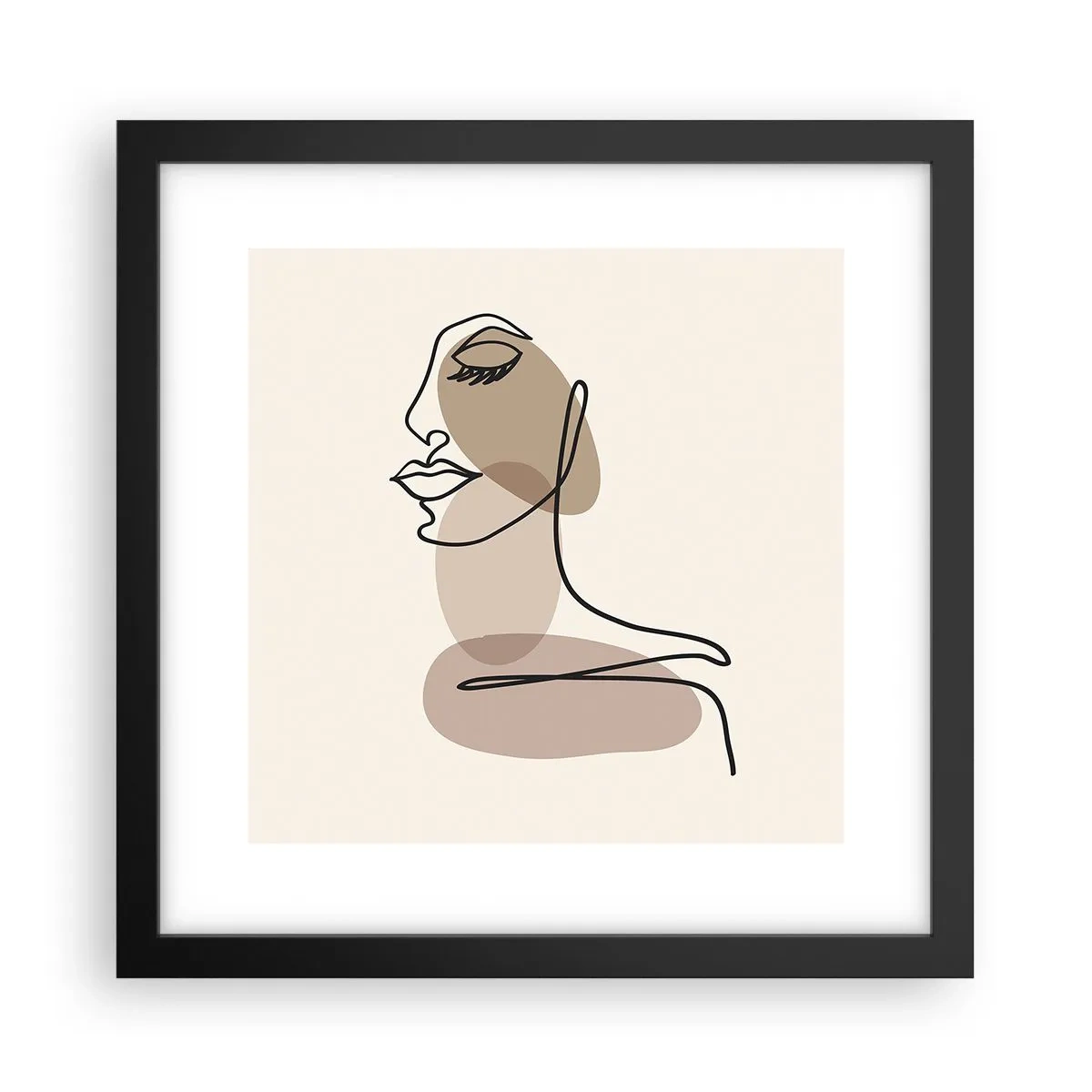 Affiche dans un cadre noir - Poster - S'écouter - 30x30 cm