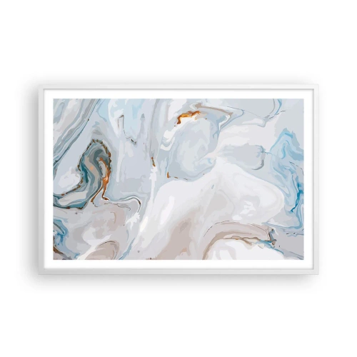 Affiche dans un cadre blanc - Poster - Blanc surélevé - 91x61 cm