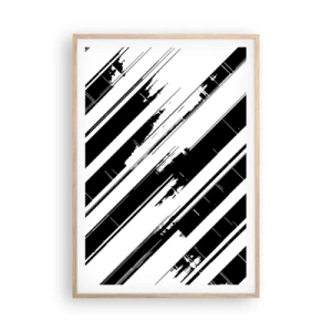 Affiche dans un chêne clair - Poster - Une composition intense et dynamique - 70x100 cm