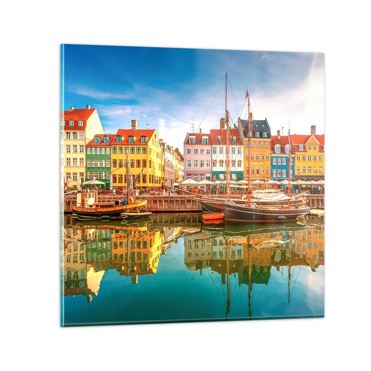 Impression sur verre - Image sur verre - Aussi lisse qu'un miroir au-dessus de l'eau - 50x50 cm